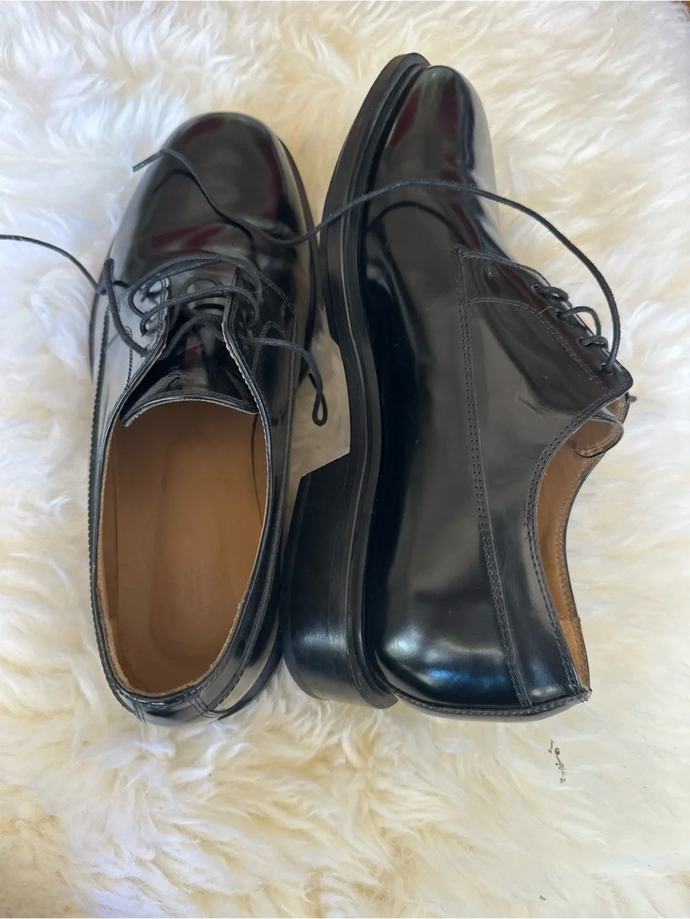 A.P.C. Black Leather Derby Lace-Up Shoes